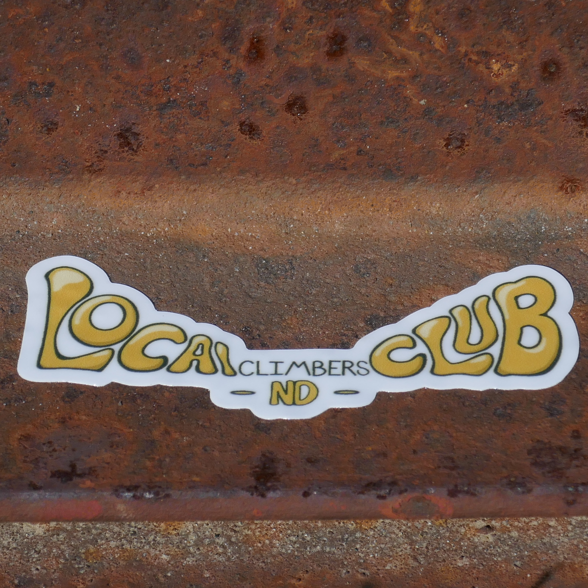 Club Sticker showcasing the Local Climbers Club identity and climbing-inspired artwork