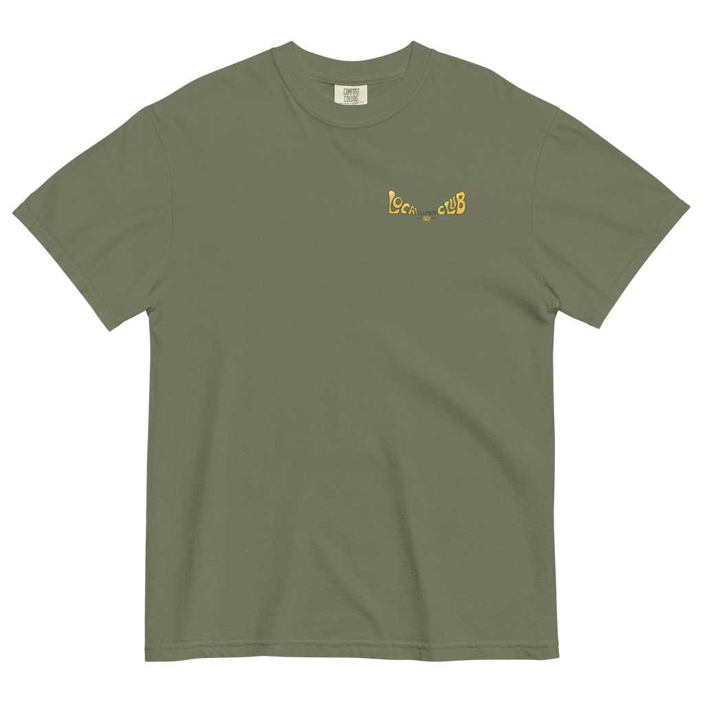 The Club Tee premium 100% cotton climbing apparel detail