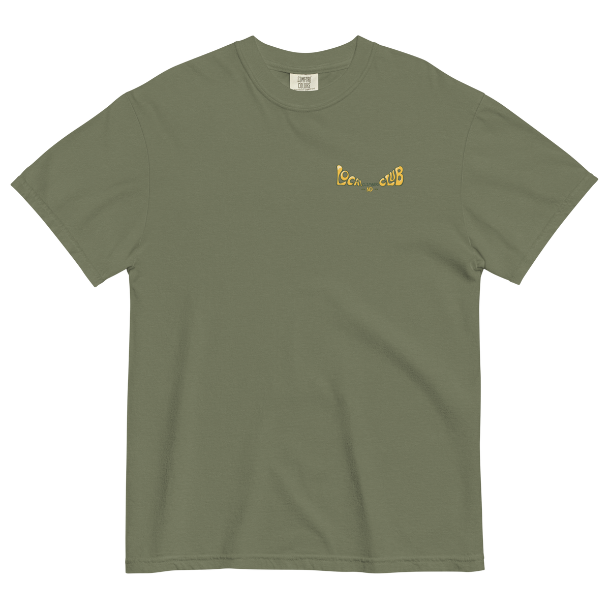 The Club Tee premium 100% cotton climbing apparel detail