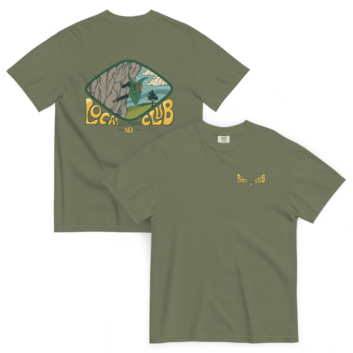 The Club Tee relaxed-fit climbing shirt shown from the back